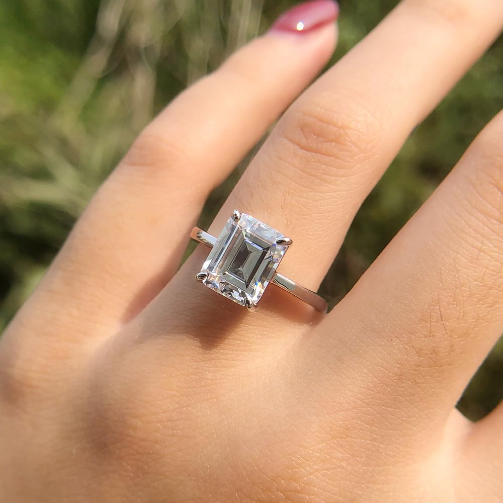 emerald cut diamond ring