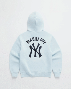Madhappy Yankees Embroidered Fleece Sky Blue Hoodie